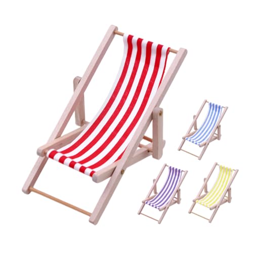 INOOMP 4 Stück Miniatur Strandstuhl Modell Klappstuhl Aus Holz Puppenhaus Szenen Dekorationszubehör – Winziges Möbelornament Für Mikrolandschaften Im Kinderzimmer INOOMP 4 Stück Miniatur Strandstuhl Modell Klappstuhl Aus Holz Puppenhaus Szenen Dekorationszubehör – Winziges Möbelornament Für Mikrolandschaften Im Kinderzimmer von INOOMP