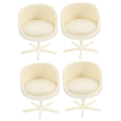 INOOMP 4 Stück Model Drehstuhl Stoff Erste Szene Miniatur Klein Stuhl Modelle Möbel Beige Stühle Winzig Puppenhausdekorationen Realistisch Stuhl Puppenhaus Mini -Stuhl Abs Weiß INOOMP 4 Stück Model Drehstuhl Stoff Erste Szene Miniatur Klein Stuhl Modelle Möbel Beige Stühle Winzig Puppenhausdekorationen Realistisch Stuhl Puppenhaus Mini -Stuhl Abs Weiß von INOOMP