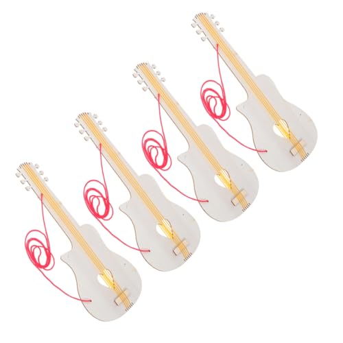 INOOMP 4 Stück Partygeschenke für Gitarren Gitarre für Holzausschnitte Instrumentenbehänge aus Holz kleine Gitarre Gitarrenspielzeug für Schmuckhandwerk für hölzern INOOMP 4 Stück Partygeschenke für Gitarren Gitarre für Holzausschnitte Instrumentenbehänge aus Holz kleine Gitarre Gitarrenspielzeug für Schmuckhandwerk für hölzern von INOOMP