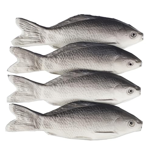 INOOMP 4 Stück Realistische Simulation Fisch Deko Künstliche Fische für Aquarium Kinderfreundliches Sichere PU Materialien Dekoration für Zuhause und Spielumgebung von INOOMP