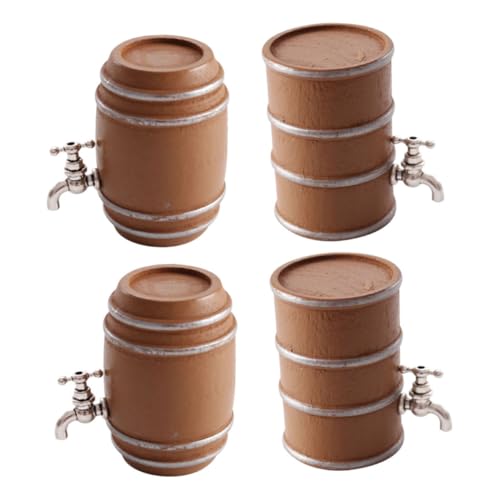 INOOMP 4 Stück Rotweinfassmodell Holzfässer Holzfass Whiskey-Fass-Tisch Miniaturfass Weinspender Fässer für die Dekorationsparty Mini-Bierfass Weinfasstisch hölzern Coffee INOOMP 4 Stück Rotweinfassmodell Holzfässer Holzfass Whiskey-Fass-Tisch Miniaturfass Weinspender Fässer für die Dekorationsparty Mini-Bierfass Weinfasstisch hölzern Coffee von INOOMP