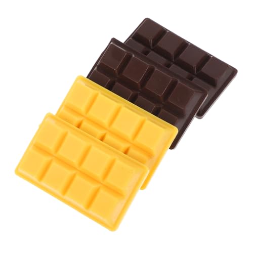 INOOMP 4 Stück Simulierte Schokoladenornamente pädagogisches Schokoladenmodell dekorative Schokolade Prop Essen kunstharz Dekoration Weihnachten Desktop-Schokoladenmodell Faux-Dessert von INOOMP