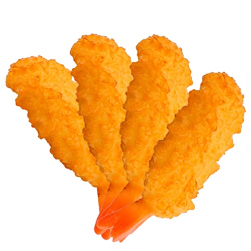 INOOMP 4 Stück Tempura gebratenes Garnelenmodell lebensechtes Lebensmittelmodell gefälschtes Tempura-Modell für kinderspielzeug Künstliches Essen künstliche Meeresfrüchte INOOMP 4 Stück Tempura gebratenes Garnelenmodell lebensechtes Lebensmittelmodell gefälschtes Tempura-Modell für kinderspielzeug Künstliches Essen künstliche Meeresfrüchte von INOOMP