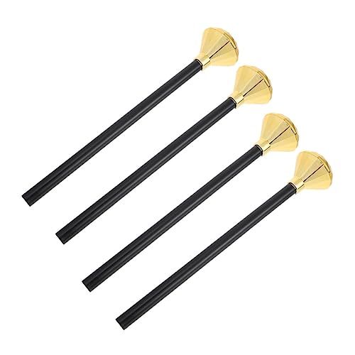 INOOMP 4 Stück Zauberstab Kind Halloween-Requisite Halloween Zauberstab Requisite Party Kostüm Jungs Zepterspielzeug Plastik Golden von INOOMP