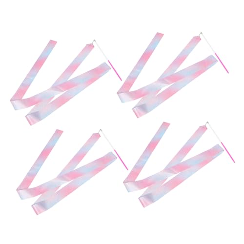 INOOMP 4 Teiliges Tanzband Buntes Gymnastikband Funkelnd Für Partys Mit Prinzessinnen Meerjungfrauen Motto Ballerina Training Und Festliche Dekoration 2 Meter von INOOMP