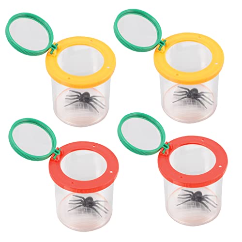 INOOMP 4Stücke Insektenbeobachtungsbox mit Lupe Kinderfreundlicher Insektenkäfig für Naturerkundungen für Kleine Leuchtend und Perfektes Lernspielzeug INOOMP 4Stücke Insektenbeobachtungsbox mit Lupe Kinderfreundlicher Insektenkäfig für Naturerkundungen für Kleine Leuchtend und Perfektes Lernspielzeug von INOOMP
