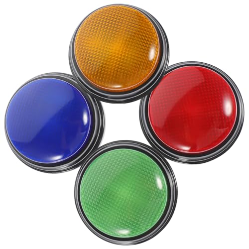 INOOMP 4Stücke Sound Tasten für Partyspiele Leuchtende Antwort Tasten mit Soundeffekt für Wettbewerbe Klassenzimmer und Familienspiele INOOMP 4Stücke Sound Tasten für Partyspiele Leuchtende Antwort Tasten mit Soundeffekt für Wettbewerbe Klassenzimmer und Familienspiele von INOOMP