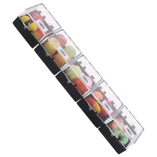 INOOMP 5 Kartons Miniatur-Lebensmittel Kunstobst aus der Küche Mini-Kunstgemüsedekor Miniatur-Dessert Mini-Lebensmittel dekoratives Sushi-Modell Mini-Donuts aus Plastik Mini -Essen Harz von INOOMP