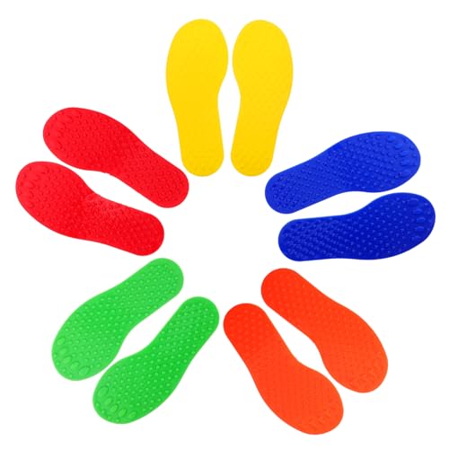 INOOMP 5 Paare Taktile Massage von Hand- und Fußabdrücken Bodenpunkte im Fitnessstudio Sportplatzmarkierungen Sturzpad für Flache Punktmarkierungen Wasser sensorische Matte PVC INOOMP 5 Paare Taktile Massage von Hand- und Fußabdrücken Bodenpunkte im Fitnessstudio Sportplatzmarkierungen Sturzpad für Flache Punktmarkierungen Wasser sensorische Matte PVC von INOOMP