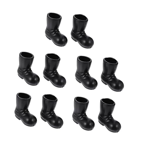 INOOMP 5 Paare Weihnachts Stiefel Modell Miniatur-Schuhdekorationen winzig Mini-Spielzeugschuhe Dollhouse Dekorationen fünf Ministiefel zum Basteln Mini-Boot-Dekoration Plastik Schwarz INOOMP 5 Paare Weihnachts Stiefel Modell Miniatur-Schuhdekorationen winzig Mini-Spielzeugschuhe Dollhouse Dekorationen fünf Ministiefel zum Basteln Mini-Boot-Dekoration Plastik Schwarz von INOOMP
