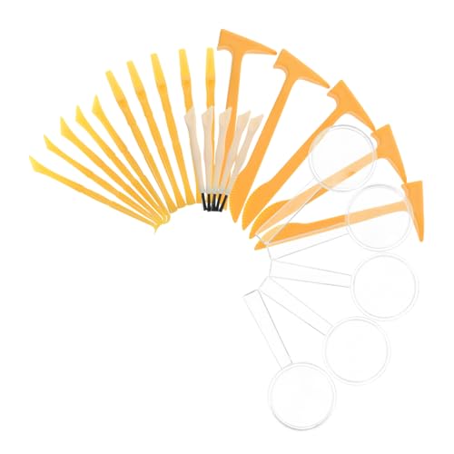 INOOMP 5 Sätze Graben Werkzeuge Dino-Eier-Ausgrabungsset Grabwerkzeuge Dinosaurier-Ausgrabungsset DIY archäologisches Grabspielzeug Kindergartenwerkzeuge Kinderspielzeug PVC Orange von INOOMP
