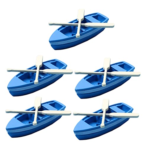 INOOMP 5 Sets Kanu Modell Mikro Landschaftsruder Miniatur Boot Dekorationen Mit Paddeln Mini Boot Paddelboot Schwimmendes Kleines Nautische Kleine Bootsfigur Kleine von INOOMP