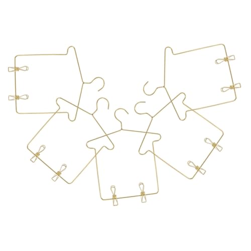 INOOMP 5 Sets Mini Kleiderbügel Aus Metall Kleiderhalter Für Puppenkleidung Kleider Outfits Drahtgestell Hosenbügel Für Miniatur Puppenhäuser Kleiderschränke Schlafzimmerzubehör von INOOMP