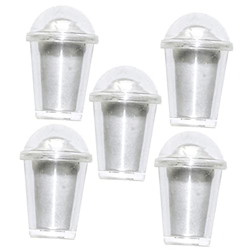 INOOMP 5 Sets Mini Milchteetassen Zum Basteln Von Puppenhäusern Miniatur Bubble Teetassen Süße Kleine Spielzeuge Schlüsselanhänger Zubehör Charms Kleine Sachen Wiederverwendbar von INOOMP