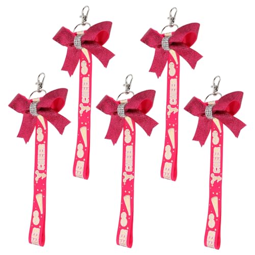 INOOMP 5 Stück Cheerleading Schlüsselanhänger Schlüsselanhänger Cheerleader Anhänger Cheerleader Taschenanhänger Schleifen Hängende von INOOMP