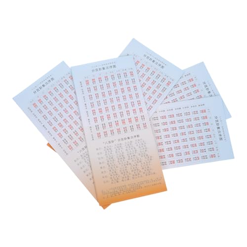 INOOMP 5 Stück Illustriertes Buch der Geisterzeichen Ich Ching Führer Buch der Veränderungen Ich freue Mich darauf, EIN Buch zu lesen Ich Ching 64 Hexagramme Taschenbuch Papier von INOOMP