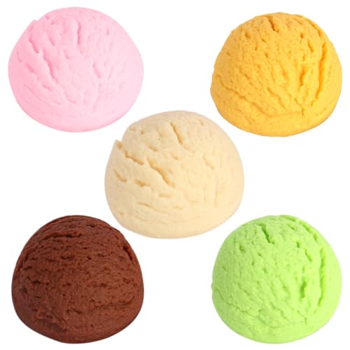 INOOMP 5 Stück Teiliges Realistische Eiscreme Modell für Fotografie Dekoration und Geschenkideen Nachbildung für Eiscafés und Geschenkshops Langlebig und Farbecht von INOOMP