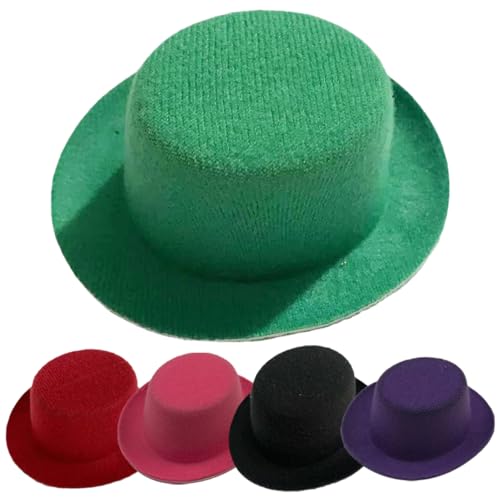 INOOMP 5 Stück Top -hutzubehör Halloween Winzig Mini-hüte Miniaturhüte Mini- Stoff Puppe Party Klein Mini-strickmützen Miniaturhut Hamster-feiertagsmützen Eva von INOOMP