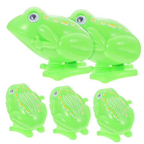 INOOMP 5 Stück Uhrwerk-Frosch- Kleinkind Tierspielzeug Mini Aufziehen Party Springspielzeug Für Frühes Lernen Wind Neuheit Frösche Green Plastik INOOMP 5 Stück Uhrwerk-Frosch- Kleinkind Tierspielzeug Mini Aufziehen Party Springspielzeug Für Frühes Lernen Wind Neuheit Frösche Green Plastik von INOOMP