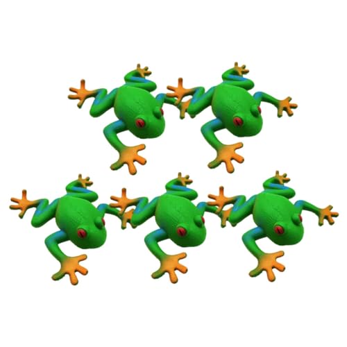 INOOMP 5 Stück Zappelspielzeug Masse Frosch Stressball interaktives stressabbau Lustige süße Quetschspielzeuge Fidgets für das Klassenzimmer weiches Gummi Green INOOMP 5 Stück Zappelspielzeug Masse Frosch Stressball interaktives stressabbau Lustige süße Quetschspielzeuge Fidgets für das Klassenzimmer weiches Gummi Green von INOOMP