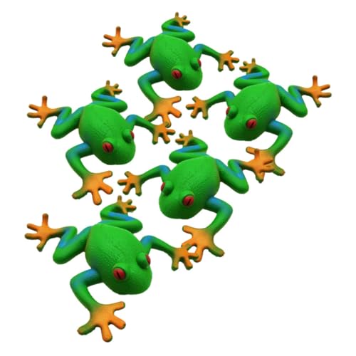 INOOMP 5stücke Teiliges Weicher Dehnbarer Frosch-Squishy-spielzeuge Stressabbau Fidget-Toys Für Erwachsene Für Entspannung Und Spaß von INOOMP
