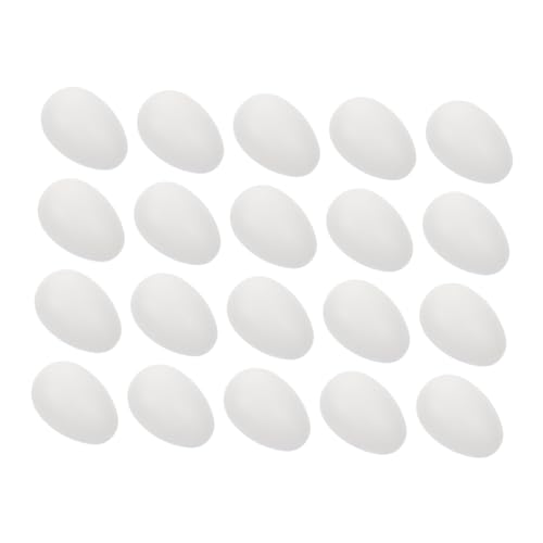INOOMP 50 Stück Diy Ostern Dekorations Eier aus Kunststoff Unbemalt für Kreative Bastelprojekte zum Aufhängen und Gestalten von Osterdekorationen für Bastelideen von INOOMP