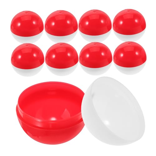 INOOMP 50 Stück Gacha-Ball storage boxes aufbwahrungs-box candy geschenkverpackung verpackung Twist Kugelbehälter verdrehte Aufbewahrung von Kapseln Partygeschenk Plastik rot von INOOMP