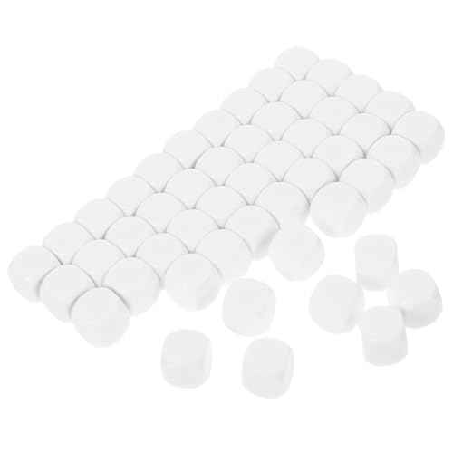 INOOMP 50 Stück Leere Würfel Standard-Spielwürfel Mini-Würfel Tischspiele, Würfelspiele Tischwürfel Spiel Würfel sechsseitige Spielwürfel Tischspielwürfel Acryl Weiß INOOMP 50 Stück Leere Würfel Standard-Spielwürfel Mini-Würfel Tischspiele, Würfelspiele Tischwürfel Spiel Würfel sechsseitige Spielwürfel Tischspielwürfel Acryl Weiß von INOOMP