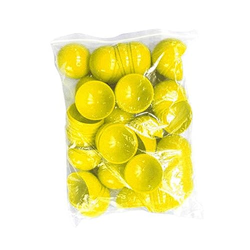INOOMP 50 Stück Lotteriekugel Hüpfbälle Partygeschenke Event-Hohlkugeln Lotto-Spielball Größe Aktivität farbige Bälle Amusement glucksbringer Gelbe Dekoration Aktivität Bunte Bälle Yellow von INOOMP