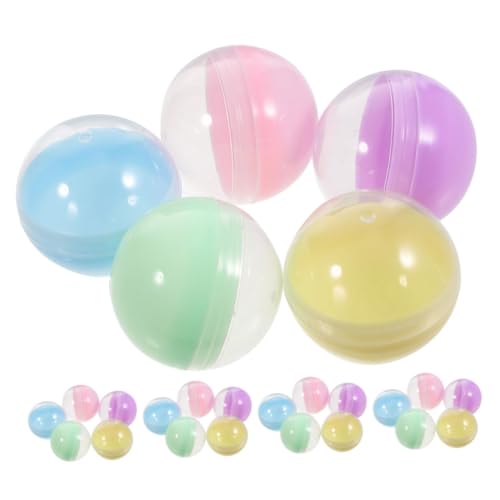 INOOMP 50 Stück Macaron Runde Kapseln Leere Spielbälle Automatenschalen Preisautomatenkapseln Leere Spielzeugkapseln Automatennachfüllungen Runde Automatenkapseln Pp von INOOMP