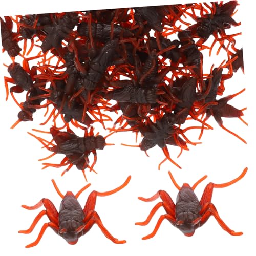 INOOMP 50 Stück Simulation Insektenmodell Crawly Kid Cricket Streich Cricket Simulation Cricket Requisiten Simuliertes Insektenspielzeug Party Gefälschte Cricket Streich Crickets Streich von INOOMP