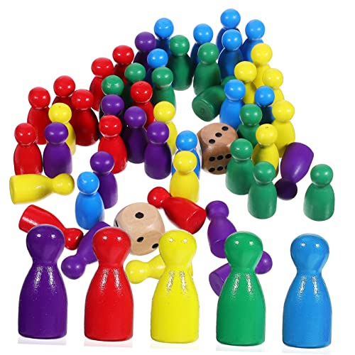 INOOMP 50 Stück Stück Schachfiguren aus Holz drinnen klein Zubehör für Brettspiele Brettspielfiguren farbig chinesisches Schach Brettspiel Schach Schachholz INOOMP 50 Stück Stück Schachfiguren aus Holz drinnen klein Zubehör für Brettspiele Brettspielfiguren farbig chinesisches Schach Brettspiel Schach Schachholz von INOOMP