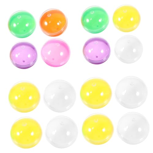INOOMP 50Stücke Bunte Wiederverwendbare Kapseln Füllbare Runde Kugeln für Partys und Dekoration Kunststoff Spielzeugkugeln für Tombola und Goodie Bags von INOOMP