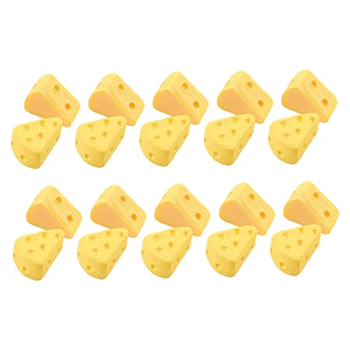 INOOMP 50Stücke Kleiner Käsekuchen Dekorationen für Kinder Realistische Tortendekorationen aus Kunststoff für Bäckerei Partys und Fotorequisiten von INOOMP