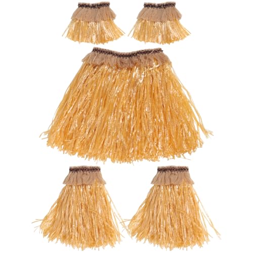 INOOMP 5Pcs Hawaiian Fancy Gras Rock Set Arm- Und Beinbands Kostüm Elastic Kostüm Für Frauen Luau Party Dancing Hula INOOMP 5Pcs Hawaiian Fancy Gras Rock Set Arm- Und Beinbands Kostüm Elastic Kostüm Für Frauen Luau Party Dancing Hula von INOOMP