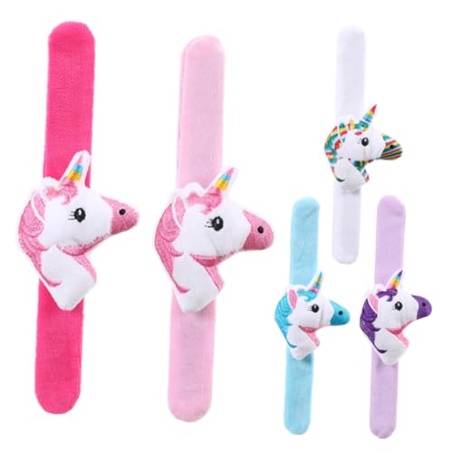 INOOMP 5Stücke Plüsch Einhorn Slap Armbänder Weiche Tierisch Gestaltete Handgelenkbänder für Kindergeburtstage Party und Themenfeiern Gemischte Farben Bequem INOOMP 5Stücke Plüsch Einhorn Slap Armbänder Weiche Tierisch Gestaltete Handgelenkbänder für Kindergeburtstage Party und Themenfeiern Gemischte Farben Bequem von INOOMP