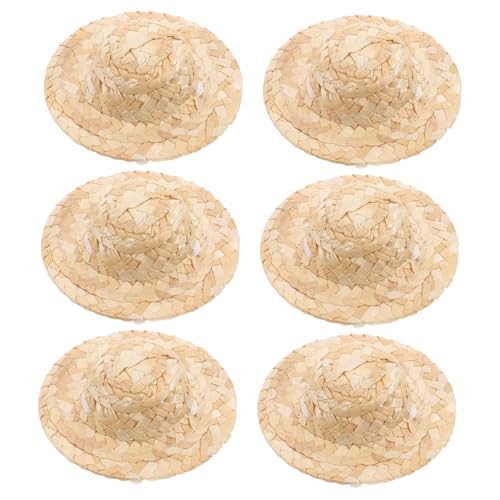 INOOMP 6 Mini-puppenhüte: Kleine Gewebte Haustierkostümhüte Zum Selbermachen, Handgefertigte Kleine Bastelkappe Für Outdoor-aktivitäten, Miniatur-puppenhaus-partydekorationen INOOMP 6 Mini-puppenhüte: Kleine Gewebte Haustierkostümhüte Zum Selbermachen, Handgefertigte Kleine Bastelkappe Für Outdoor-aktivitäten, Miniatur-puppenhaus-partydekorationen von INOOMP