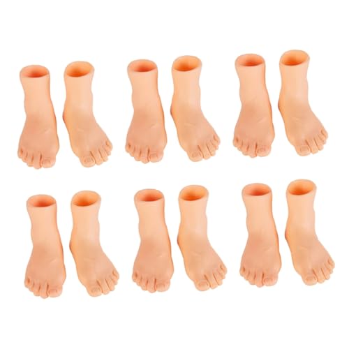 INOOMP 6 Paare Kinderversorgung interaktive Puppen Hand Puppet für Vorstellungen Fingerpuppen Fuß Puppenhände und -füße Mini Fingerspielzeug Fingerpuppe für Vinyl von INOOMP