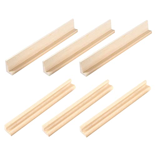 INOOMP 6 Stück Domino-Stand Gestell Stapelung Tablett Farbig Inhaber Domino-Halter Unterstützung Domino-ständer Steht Groß Klein Sechs Domino-basen Ausstellungsstand Domino-zubehör Holz von INOOMP