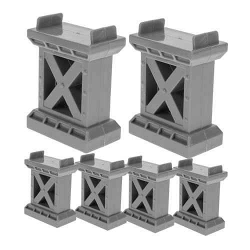 INOOMP 6 Stück Eisenbahnschienen Eisenbahnschienen Unterstützung Eisenbahnbrücke Eisenbahnschienen Brücken Booster Eisenbahnbrückenpfeiler Eisenbahnbrücken Pfeiler von INOOMP