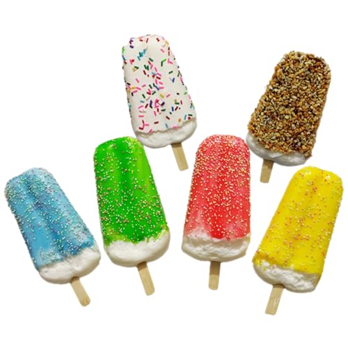 INOOMP 6 Stück Eismodell tischdeko esstisch -Eiscreme Lebensmittelhandel Künstliche Eiscreme gefälscht Eiscreme -Foto -Requisite Dekorationen für Eispartys Simulationseis PU+Holz von INOOMP