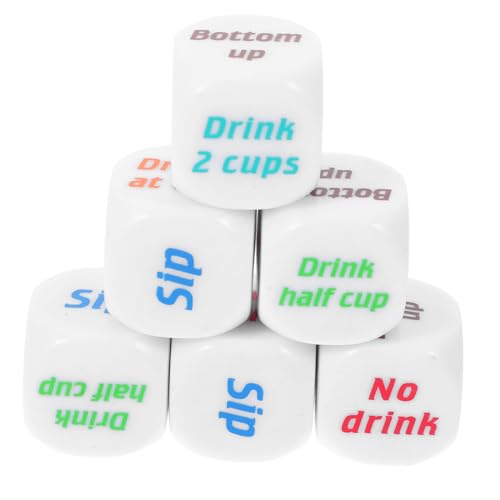 INOOMP 6 Stück Englische sechsseitige Würfel ktv Würfelbecher schwere Würfel einzigartige Würfel Zahlenwürfel betrunkene Spiele Freunde, die Trinkspiel versammeln Acryl INOOMP 6 Stück Englische sechsseitige Würfel ktv Würfelbecher schwere Würfel einzigartige Würfel Zahlenwürfel betrunkene Spiele Freunde, die Trinkspiel versammeln Acryl von INOOMP