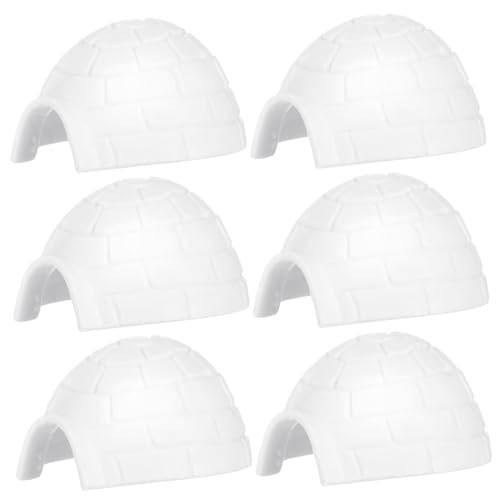 INOOMP 6 Stück Iglu Modell Spielfiguren Lebensechtes Iglu Kreatives Iglu Ornament Winter Kleine Iglu Figur Arktische Pinguin Figuren Iglu Für Puppenhaus Iglu Für Mini Weißer von INOOMP