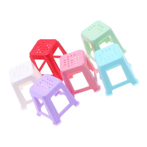 INOOMP 6 Stück Kleine Stuhl -Requisiten Mini Puppe Möbel Kleiner Quadratischer Hocker Fotografie-Modell-hocker Mikro-landschaftshocker-Ornament Hocker-Modell Plastik INOOMP 6 Stück Kleine Stuhl -Requisiten Mini Puppe Möbel Kleiner Quadratischer Hocker Fotografie-Modell-hocker Mikro-landschaftshocker-Ornament Hocker-Modell Plastik von INOOMP