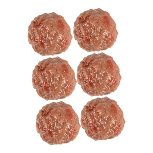 INOOMP 6 Stück Künstliche Rindfleischfrikadellen Deko aus Teiliges Realistisches Modell für Fotografie und Kreative Küchen Dekoration Langlebig und Sicher der Anwendung INOOMP 6 Stück Künstliche Rindfleischfrikadellen Deko aus Teiliges Realistisches Modell für Fotografie und Kreative Küchen Dekoration Langlebig und Sicher der Anwendung von INOOMP