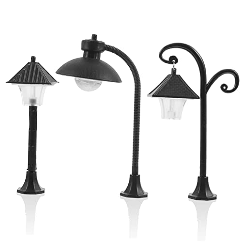 INOOMP 6 Stück Mini-Straßenlaternenmodell Häuser Mini -Lampe Solarleuchten im Garten im Freien Mini-Street-Post-Lights-Modell Mini-Straßenlaternen-Figur Miniaturlampen Abs Schwarz INOOMP 6 Stück Mini-Straßenlaternenmodell Häuser Mini -Lampe Solarleuchten im Garten im Freien Mini-Street-Post-Lights-Modell Mini-Straßenlaternen-Figur Miniaturlampen Abs Schwarz von INOOMP