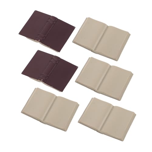 INOOMP 6 Stück Mini -taschenbuch Puppenhaus-buchmodell Miniatur-bücherregalmodell Miniatur-buchdekoration Puppenhaus-miniaturen Miniaturbücher Zum Basteln Plastik Brown von INOOMP