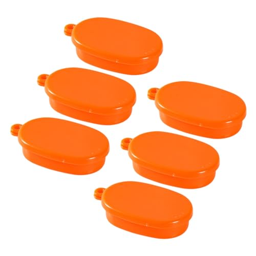 INOOMP 6 Stück Miniaturhaus Accessoire Party Landschaftsschmuck Miniatur -Stütze Schaufenster Requisit DIY hintergrundversorgung entzückendes Kinderspielzeug Plastik Orange von INOOMP