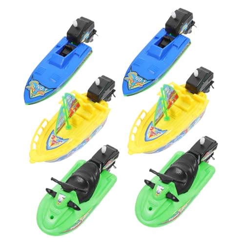 INOOMP 6 Stück Plastik -Segelspielzeug Badewannenboot Spielzeugboot Badeboote Babys für die Badewanne kinderplanschbecken badewanne Poolboot Segelbootstatue von INOOMP