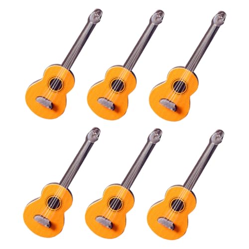 INOOMP 6 Stück Puppenhaus Gitarre Miniatur Gitarre Minigitarre Für Puppenhaus Kleine Gitarrendekorationen Mini -gitarrenmodell Hanging Ornament Mini-gitarrenspielzeug Holz INOOMP 6 Stück Puppenhaus Gitarre Miniatur Gitarre Minigitarre Für Puppenhaus Kleine Gitarrendekorationen Mini -gitarrenmodell Hanging Ornament Mini-gitarrenspielzeug Holz von INOOMP